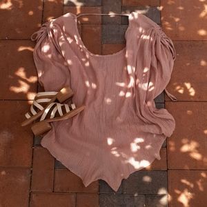 Gauze oversized romper S